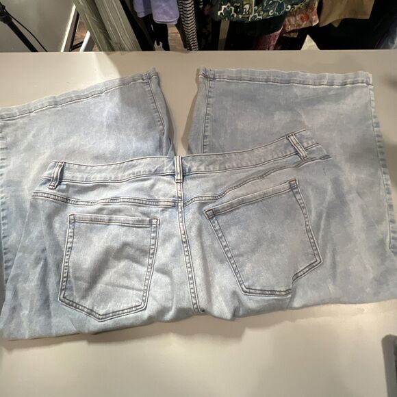 Lane Bryant Jeans Women's Size 24 Mid Rise Wide Leg Crop Signature Denim - Picture 13 of 13